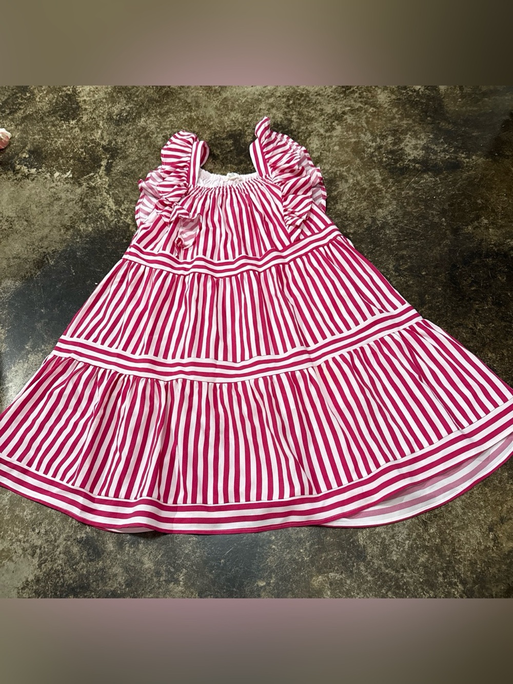 entro Pink and White Striped Sundress